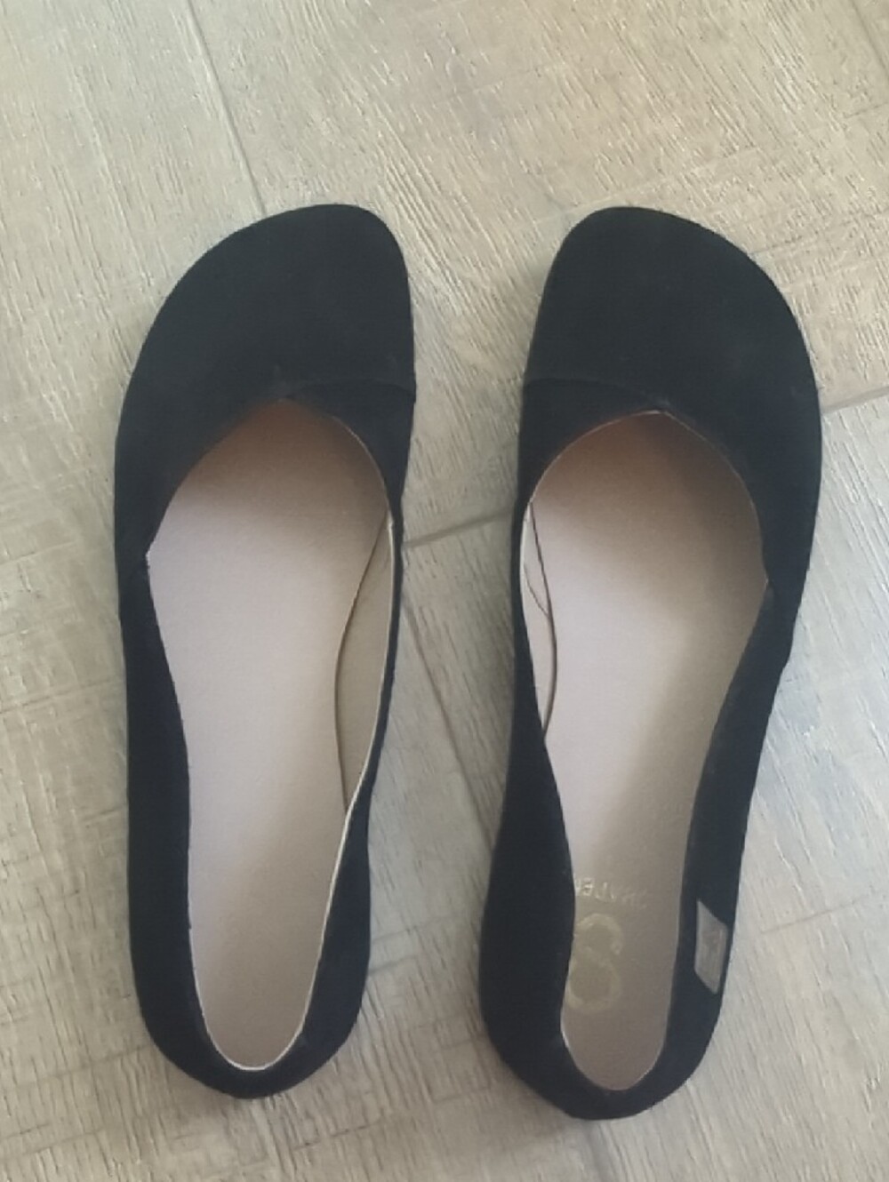 Shapen Women's Peony Black Suede Slip-On Flats - Picture 5 of 9